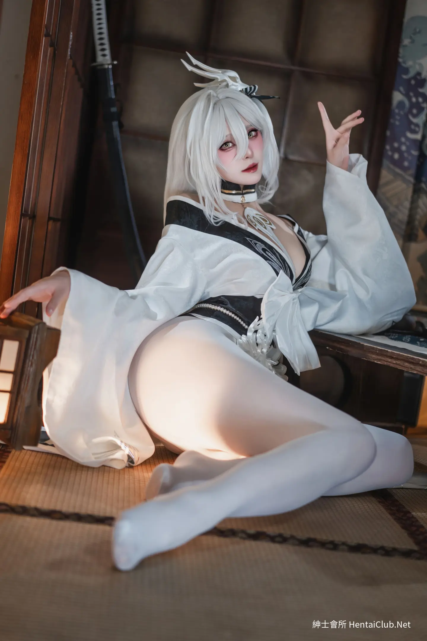 Natsuko Natsuko Blue Blue Line White Japanese Clothes - 41