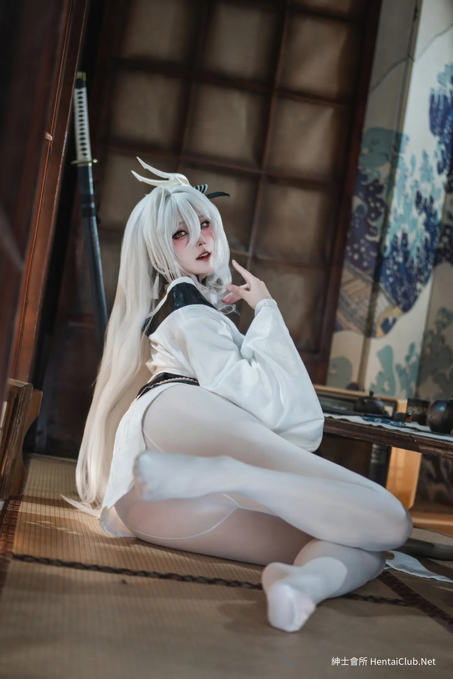 Natsuko Natsuko Blue Blue Line White Japanese Clothes - 22