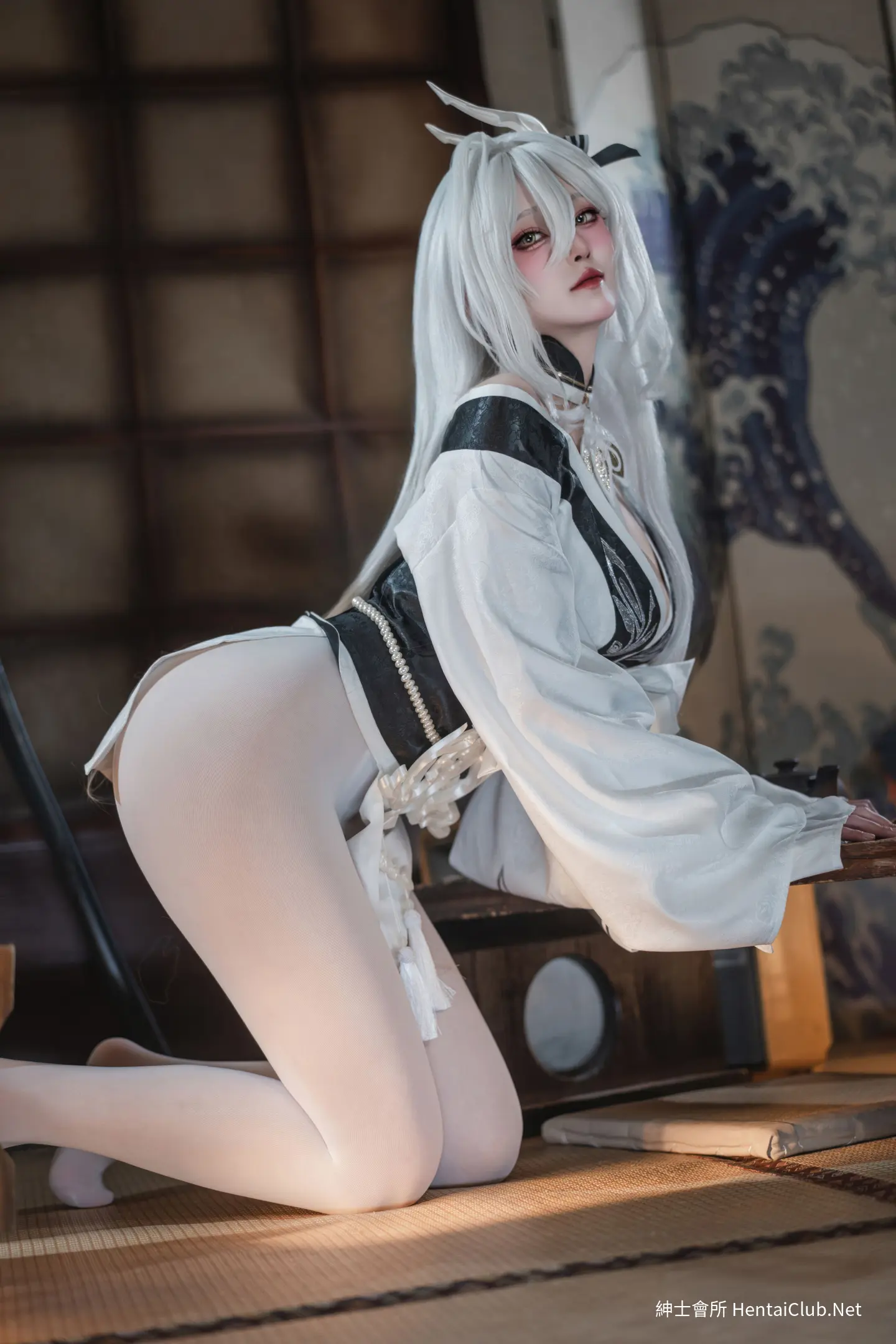 Natsuko Natsuko Blue Blue Line White Japanese Clothes - 51