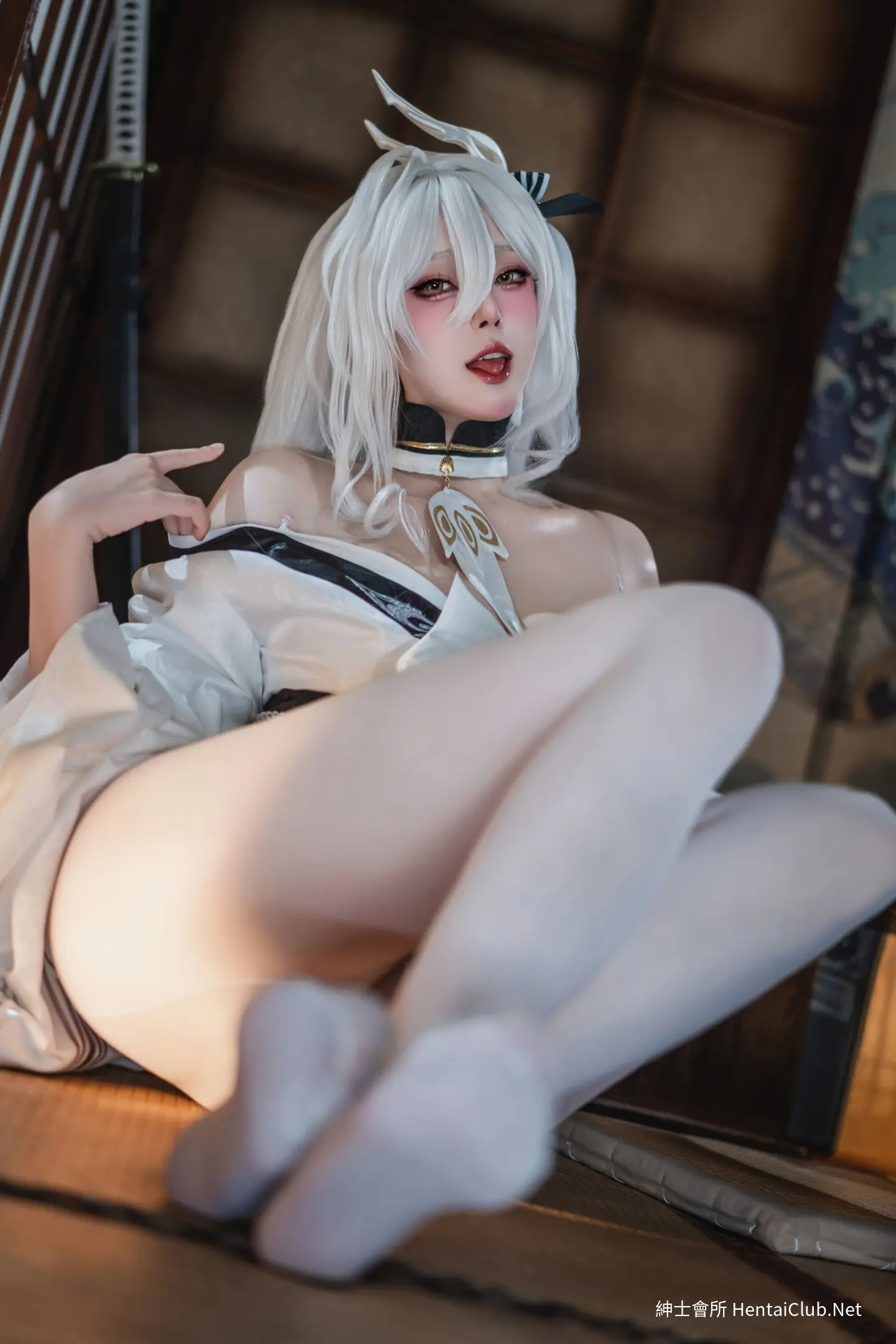 Natsuko Natsuko Blue Blue Line White Japanese Clothes - 10