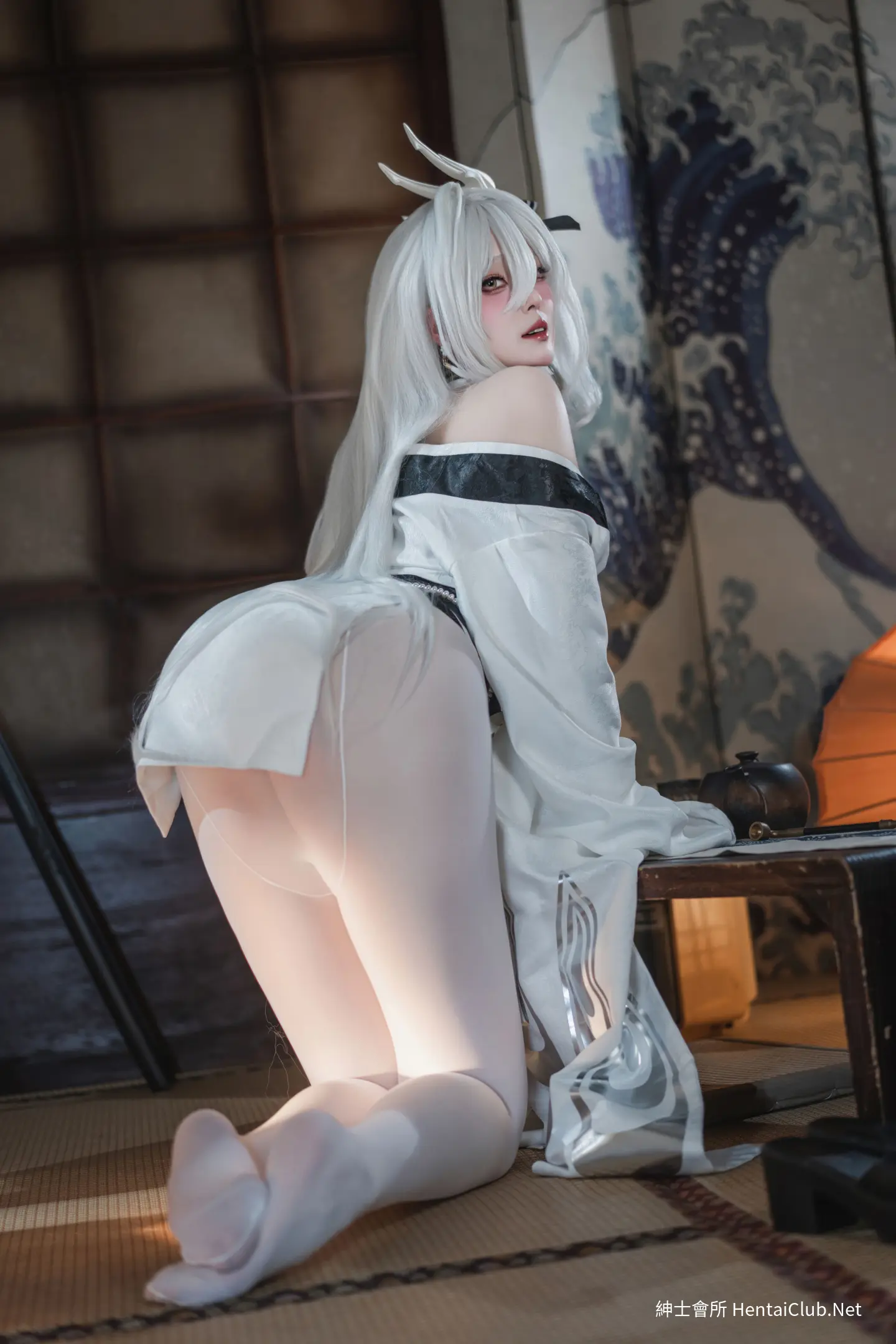 Natsuko Natsuko Blue Blue Line White Japanese Clothes - 46