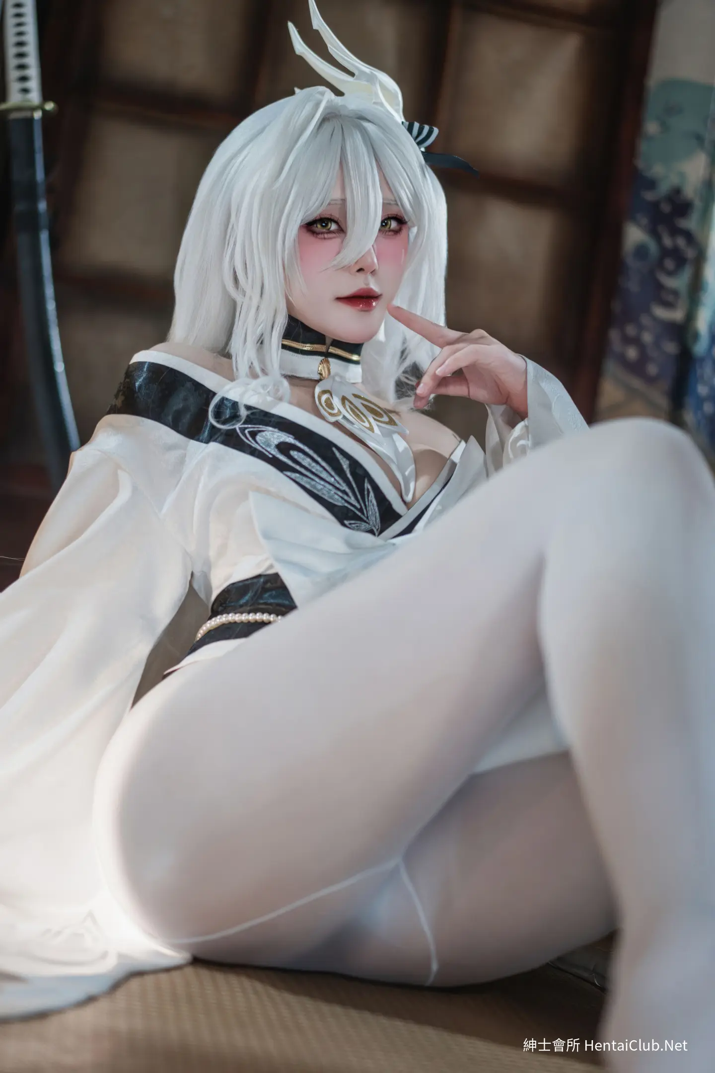 Natsuko Natsuko Blue Blue Line White Japanese Clothes - 11
